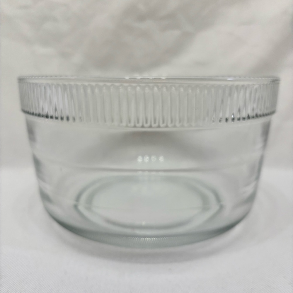 Vintage Original Mixer Bowl Ribbed Clear Glass Hamilton Beach
